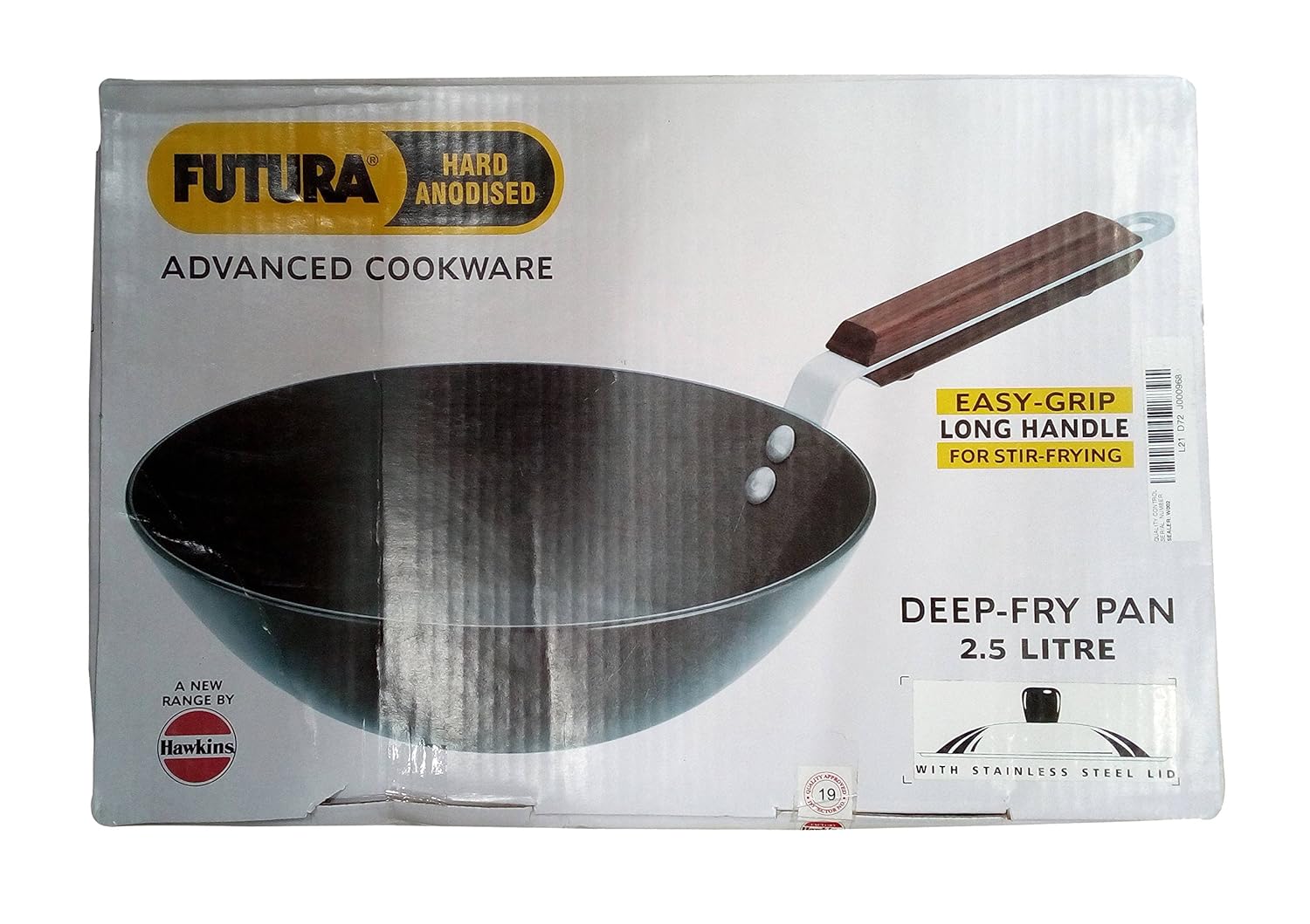 Buy Hawkins Futura Hard Anodised DeepFry Pan (Long Handle, Flat Bottom