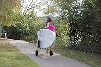 Vista 7 de Suspenz Carrito de transporte doble SUP con ruedas sin aire, transportador/carrito para 2 tablas de remo de pie y tablas de surf, amarillo (22-9934)
