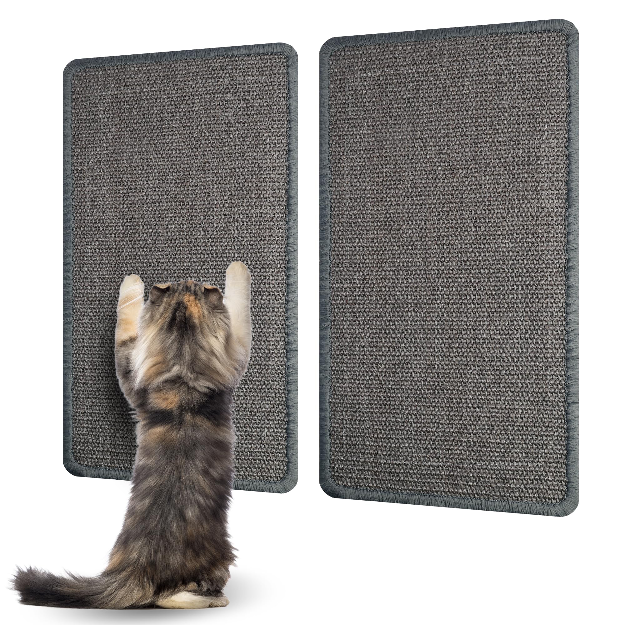 SHENGOCASE Sisal-Kratzmatte Für Katzen, 4 Stück – Mit Klettband Für Wand, Couch & Möbel