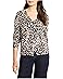 NIC+ZOE Petite Wild Dot Buttoned Up Pullover Sweater - Main View
