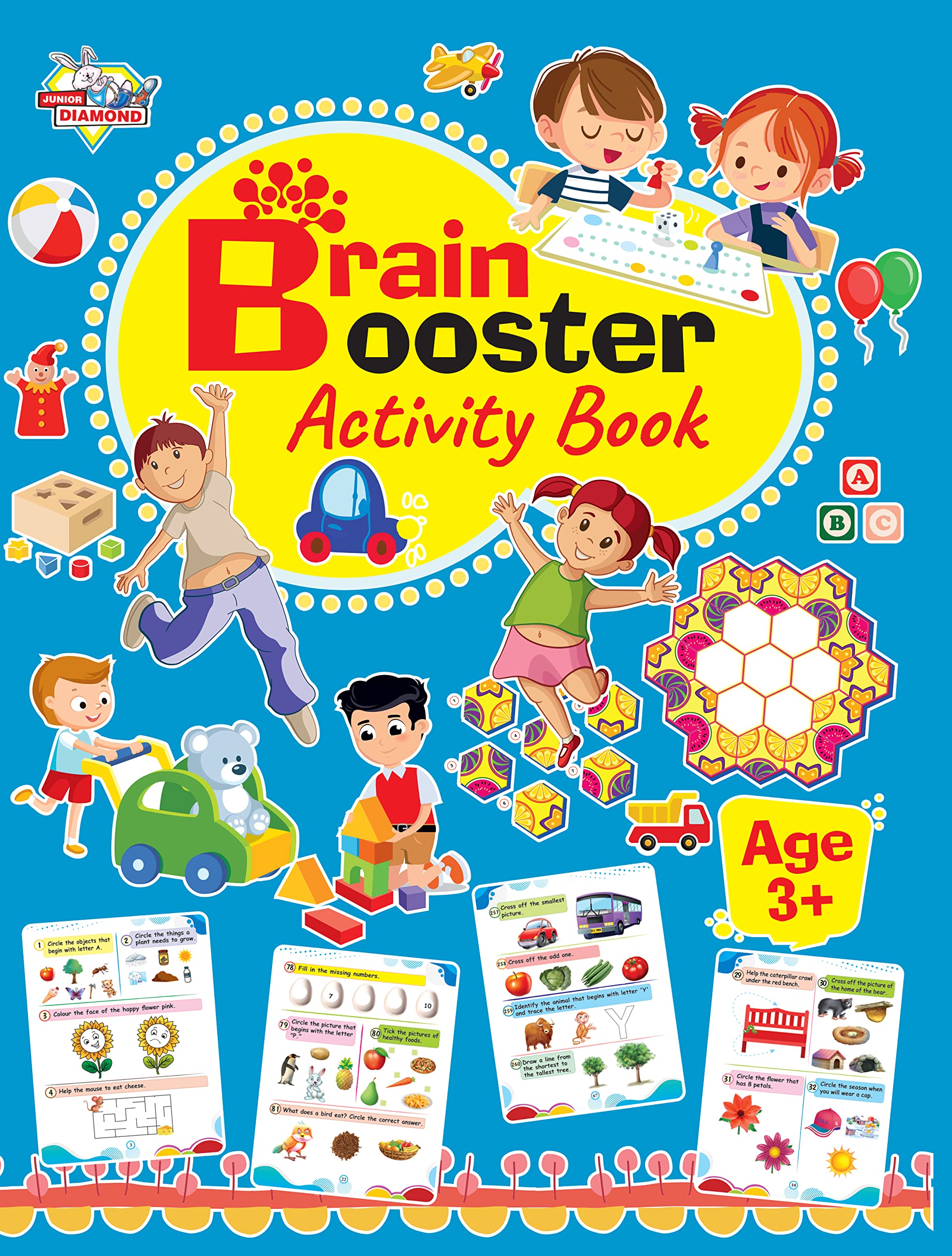 Brain Booster Activity Book - Age 3+ (Fun Learning Activity Book for Kids)