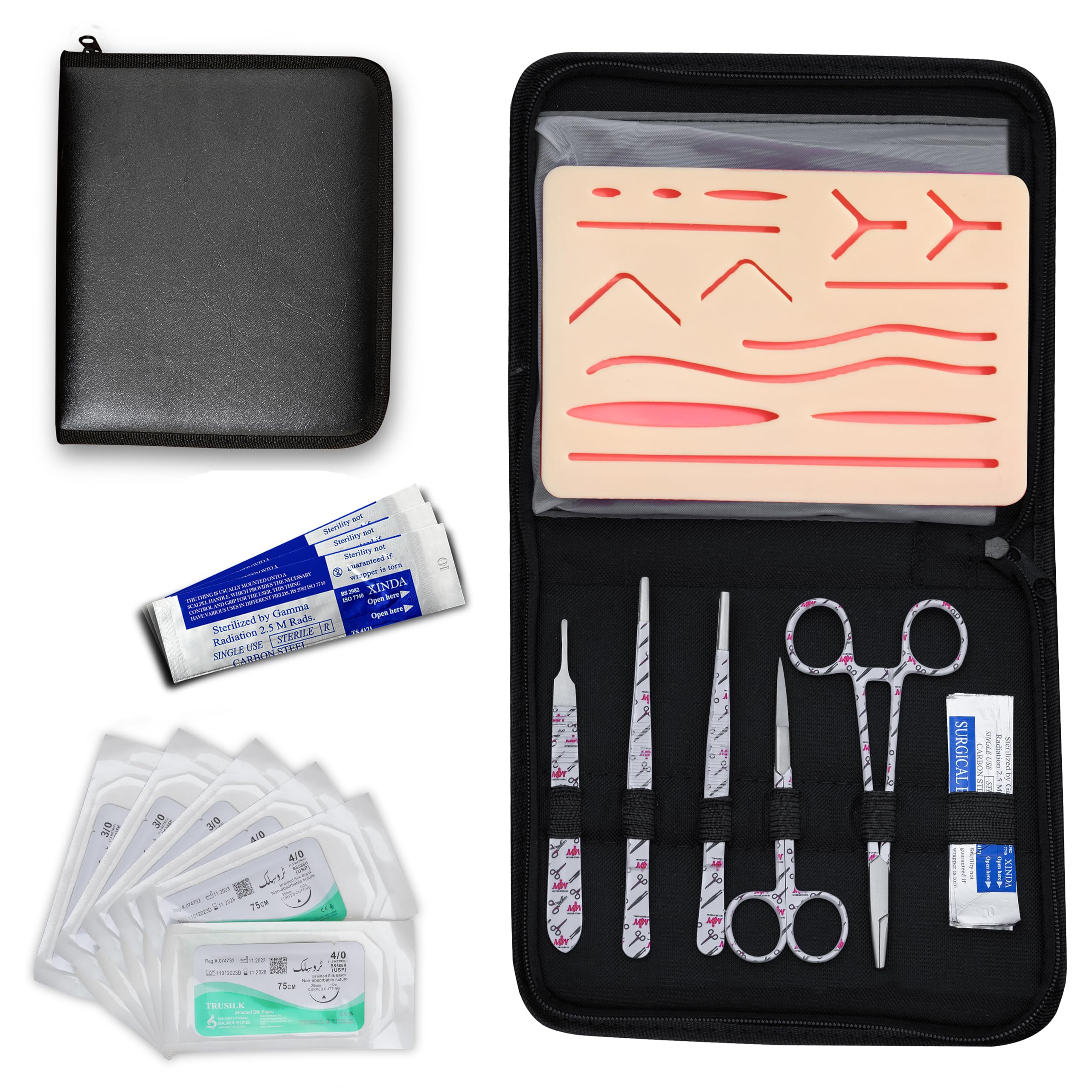 Durable Silicon Suture Practice kit - Skin Suture Pad for Veterinary Students and Nurses