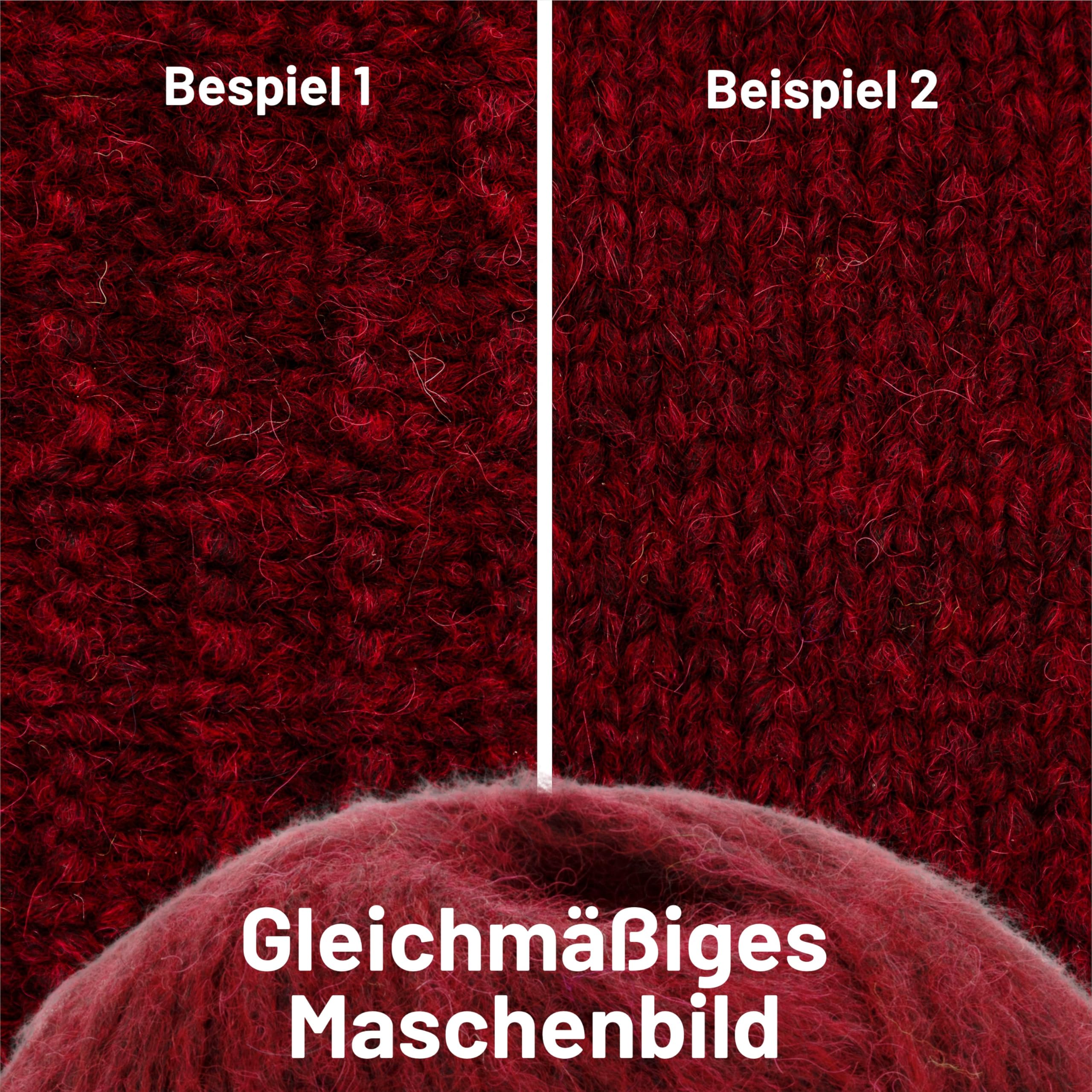 HANSA-FARM | Alpawool Baby Alpaca Light 100 DK nel set da 6 - lana leggera e antigraffio per maglia e uncinetto - HF179 Weinrot heather