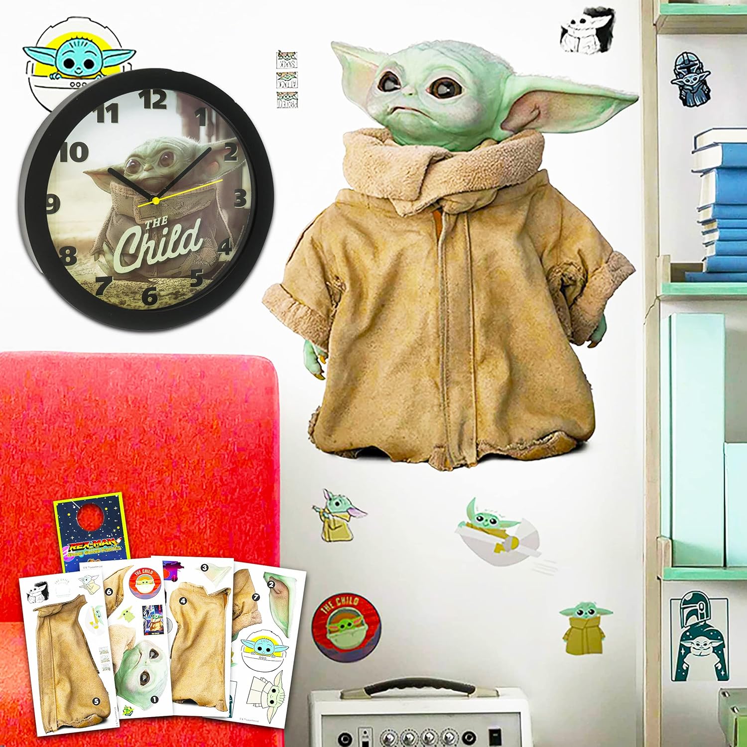 Wall Decals Bundle 26 Pc Baby Yoda Decal Set from