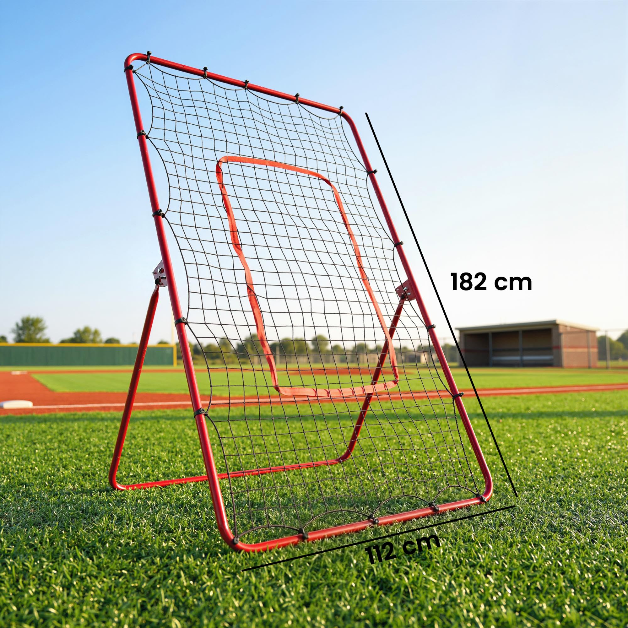 SPORTNOW Baseball-Rückprallnetz mit 4 verstellbaren Winkeln | Tragbarer Rebounder für Fußball, Baseball, Softball, Lacrosse – Wurf-, Pass-, Fangtraining