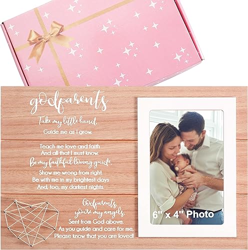 Marco de fotos para padrinos, regalo de marco de agradecimiento para padrinos, marco de bautismo, regalo para madrina, padrino, marco de fotos de