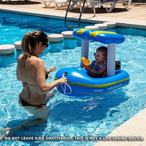 Miniatura 7 de Zone Tech - Flotadores inflables para piscina para niños, para niños pequeños, patrulla principal del puerto, flotador inflable para piscina,