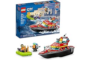 LEGO City Fire Rescue Boat 60373: Ignite 5-Year-Olds' Imaginations with Exciting Water Adventures
