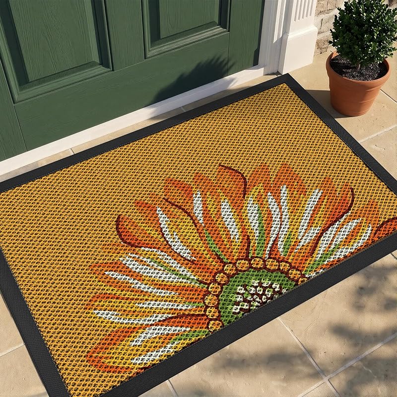 WELDUN Front Door Mat in Sunflower