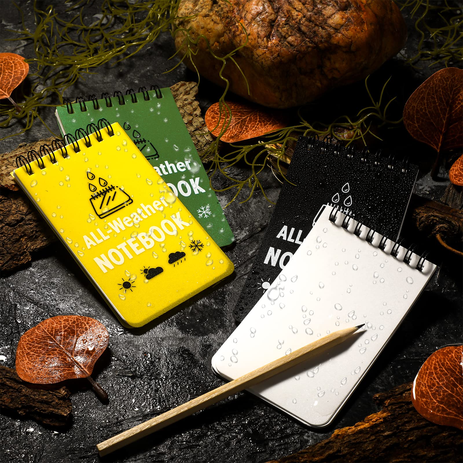 Carnets étanches RETON - 10 Pièces 3x5 Pouces, Imperméables, Pour Plein Air Ou Tactique