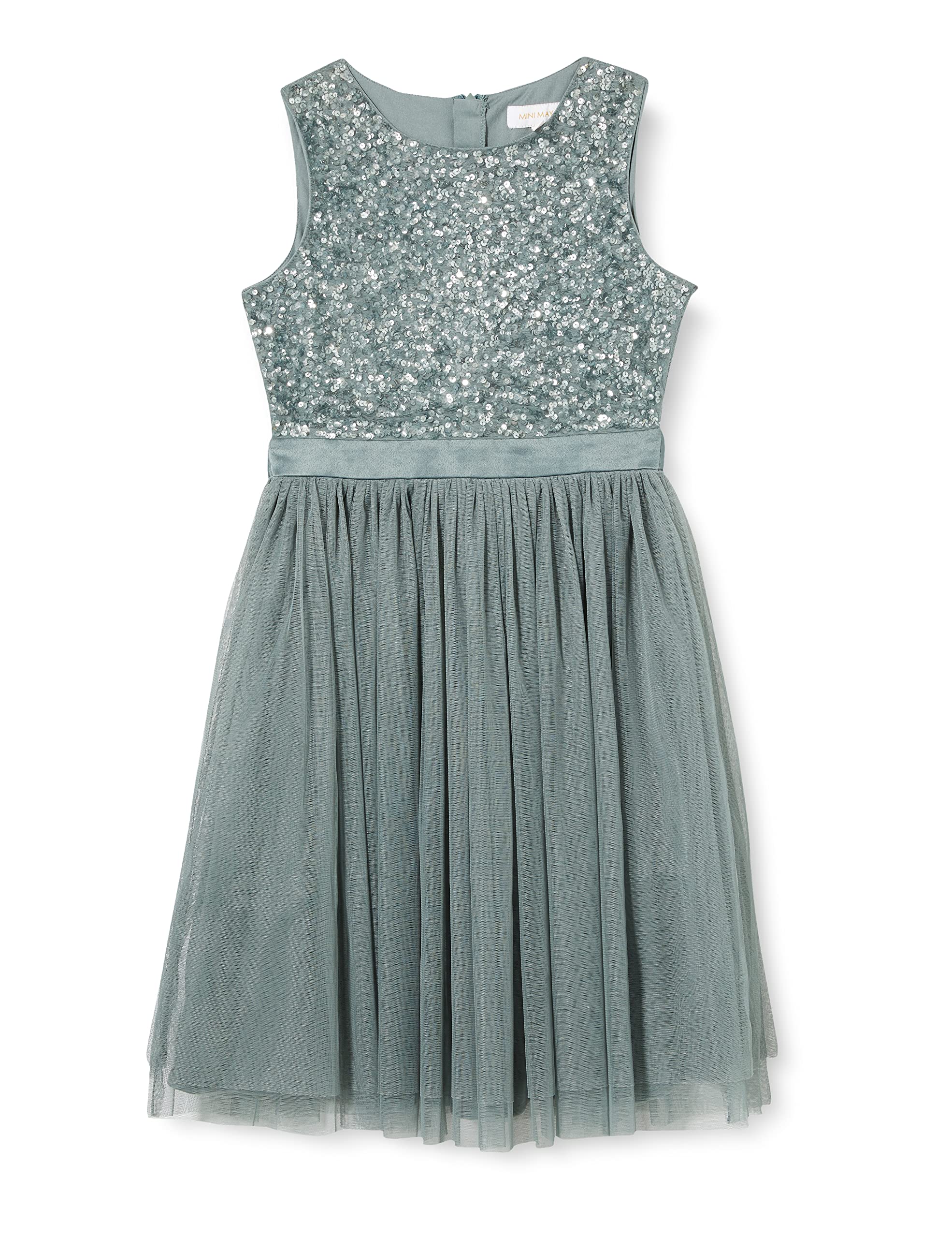 Maya Deluxe Sequin Midi Dress - Teal - Kids - 7-8 Years