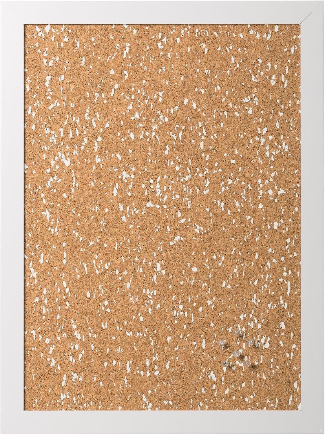 Bi-Office Cork Memo Board B & W with White EVA Inserts White MDF Picture Frame 60 x 45 cm