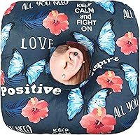 Vista 1 de Almohada perforadora de oreja para dormir de lado, almohadas con agujeros para dolor de oído, almohada de dona para dormir del lado de la oreja