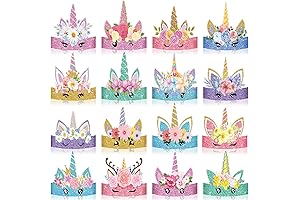 Sinmoe Unicorn Party Hats for Kids Birthday (32 Count)