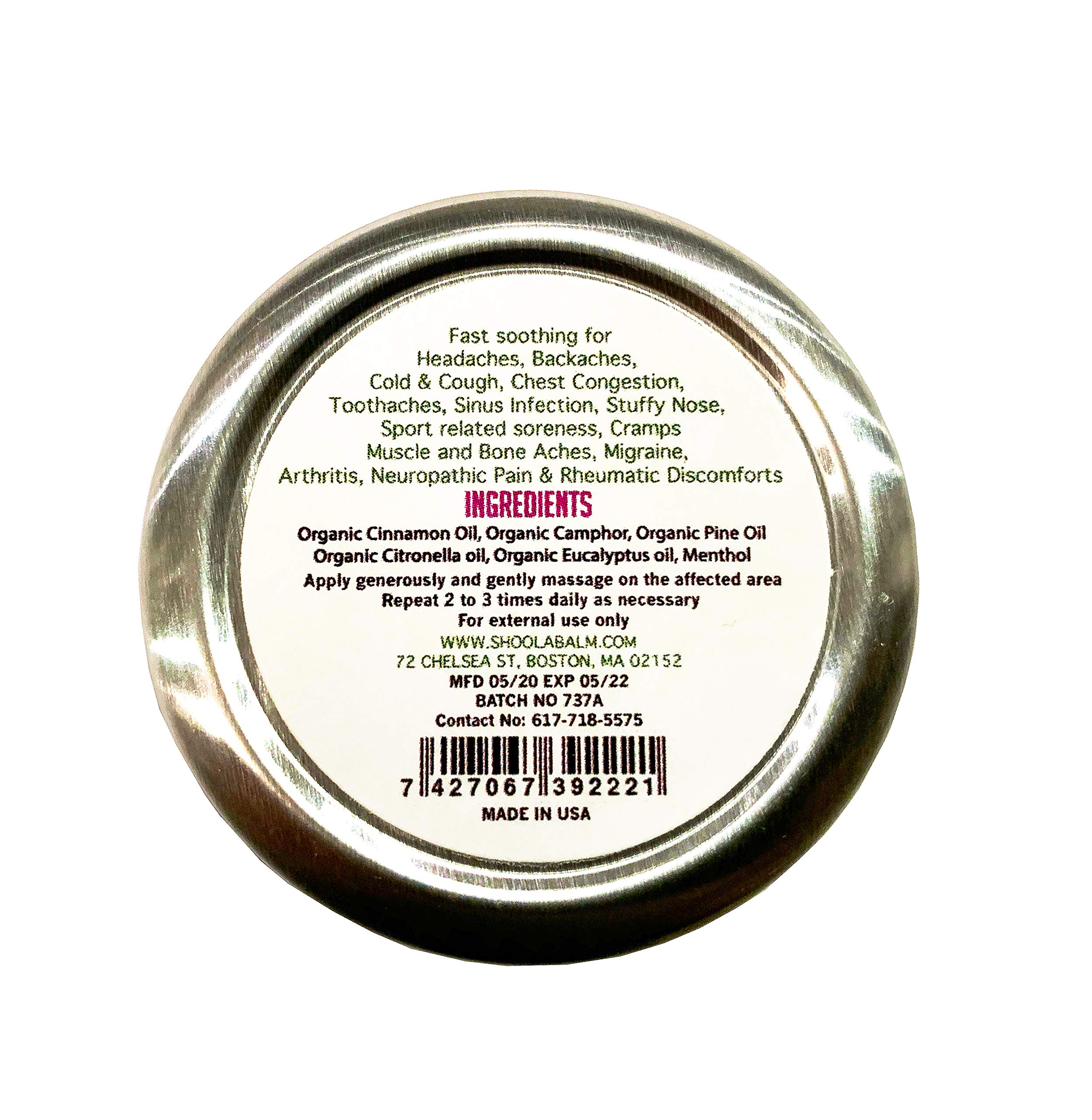 Buy SHOOLA Pain Relief Balm for Headaches Joint Pain Arthritis Back