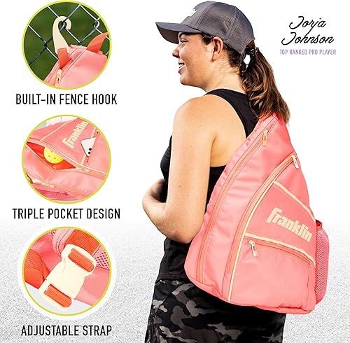 Miniatura 4 de Franklin Sports Bolsas de pickleball - Mochila para equipo + equipo - Hombres + Mujeres - Sostiene paletas, pelotas + accesorios