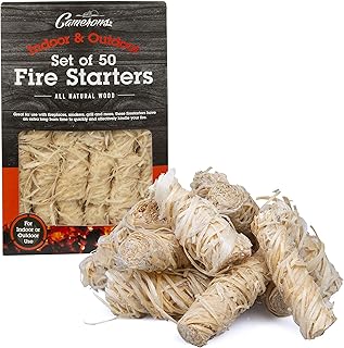 Camerons All Natural Firestarters- 50 Pack- Lightning Fast Lighters for Barbecue Grill, BBQ Charcoal, Campfire, Fireplace ...