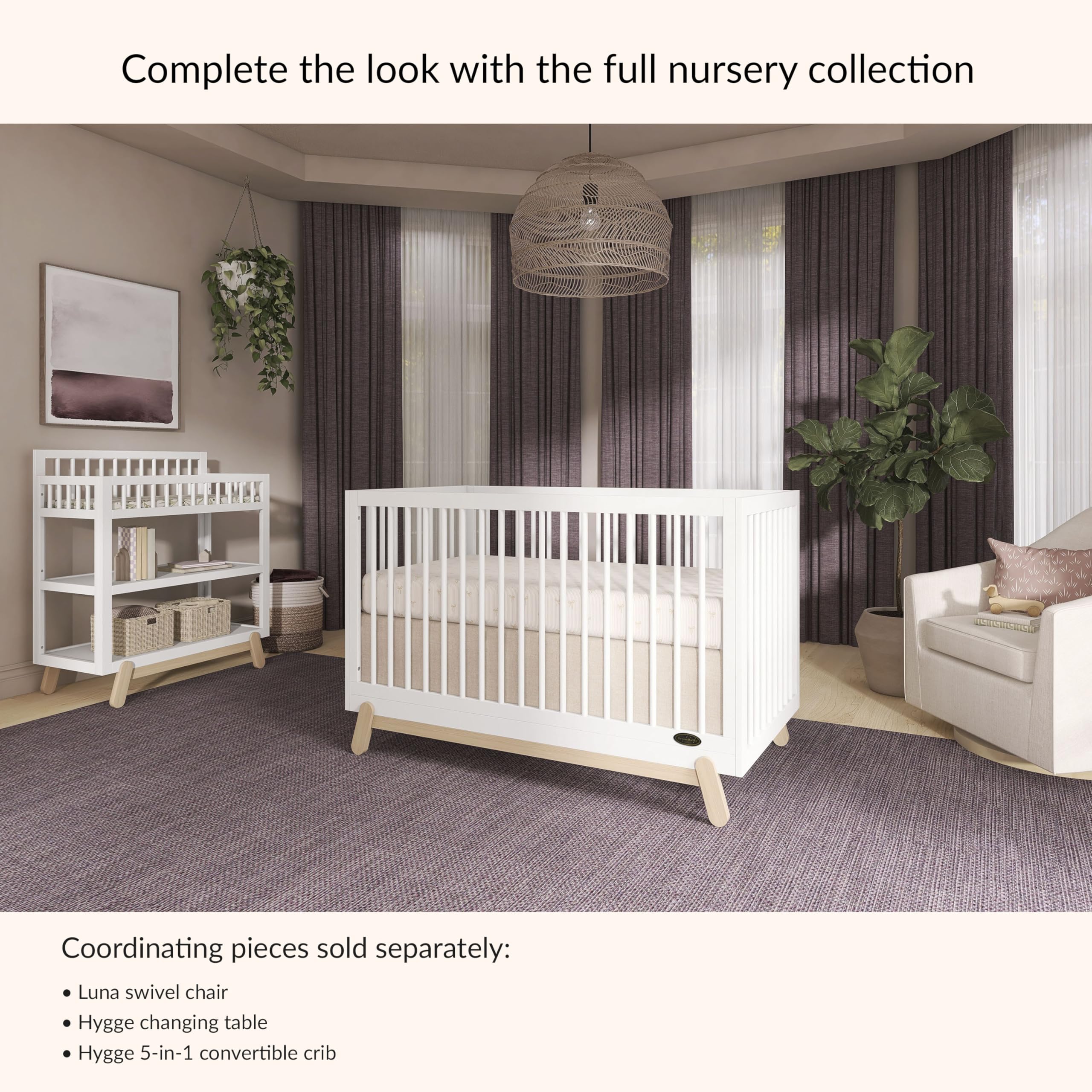 Dream On Me Hygge 5-in-1 Convertible Crib