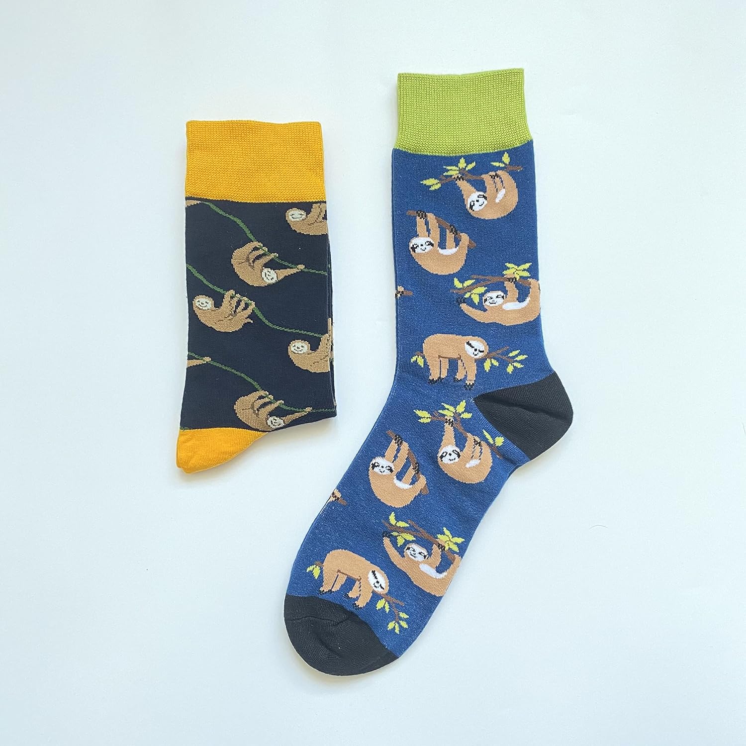 Men's Fun Set Dress Socks-Colorful Funny Novelty Cotton Funky Crew Socks Pack,Art Socks - Image 2