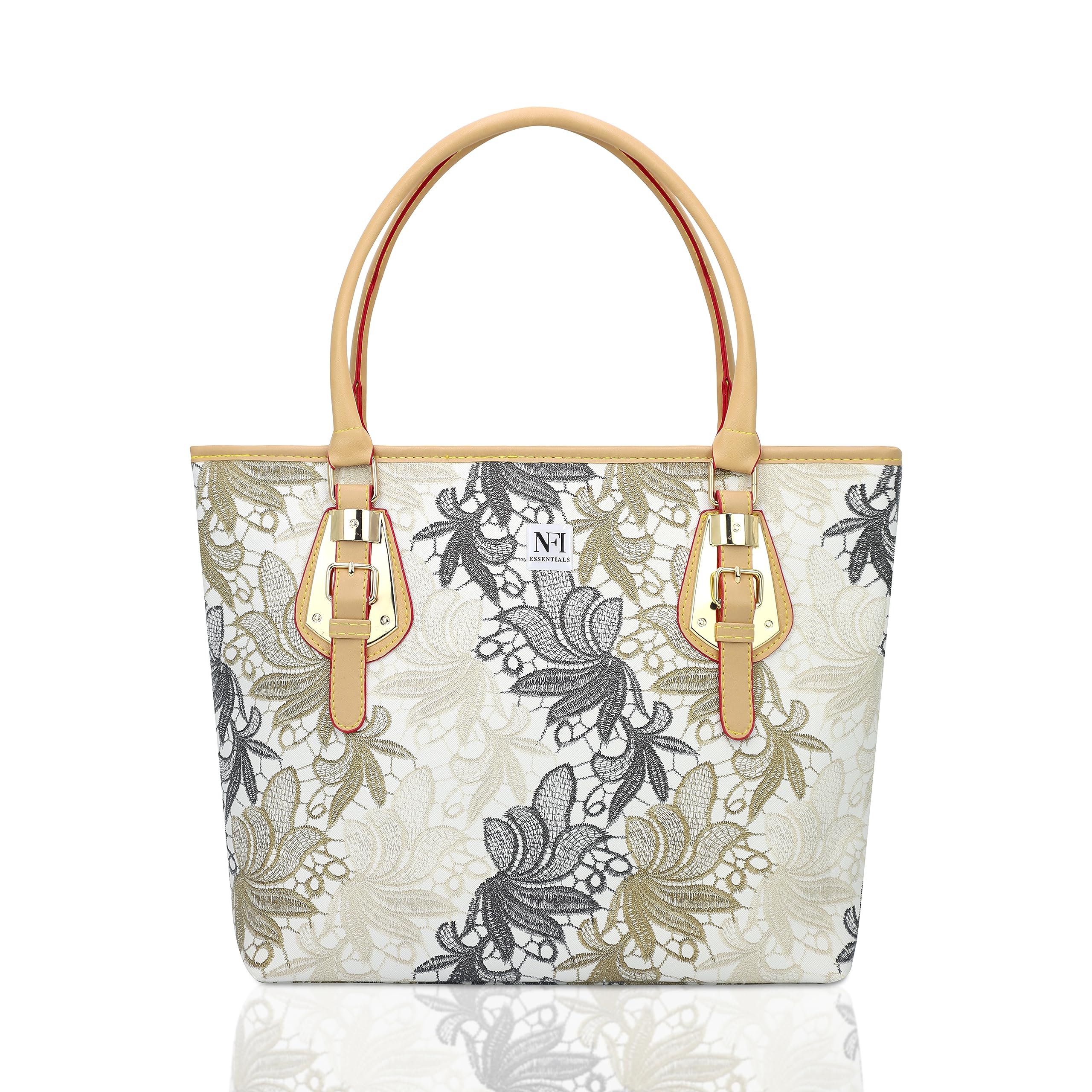 NFI essentialsPU Handbags for Women, Hobo Bags, Tote Hand Bags, Shopping Bag, Shoulder Bag Stylish Ladies Purse (HB-2-D2), Multicolour