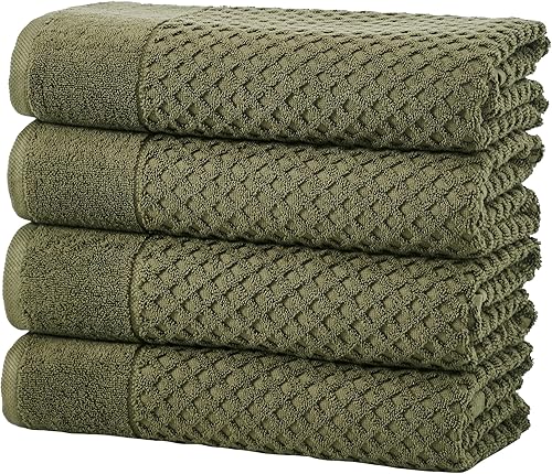 Miniatura 7 de Great Bay Home - Juego de toallas de baño y para cara, 100% algodón, 2toallas de baño, 2toallas de mano y 2toallas de cara, secado rápido, colección