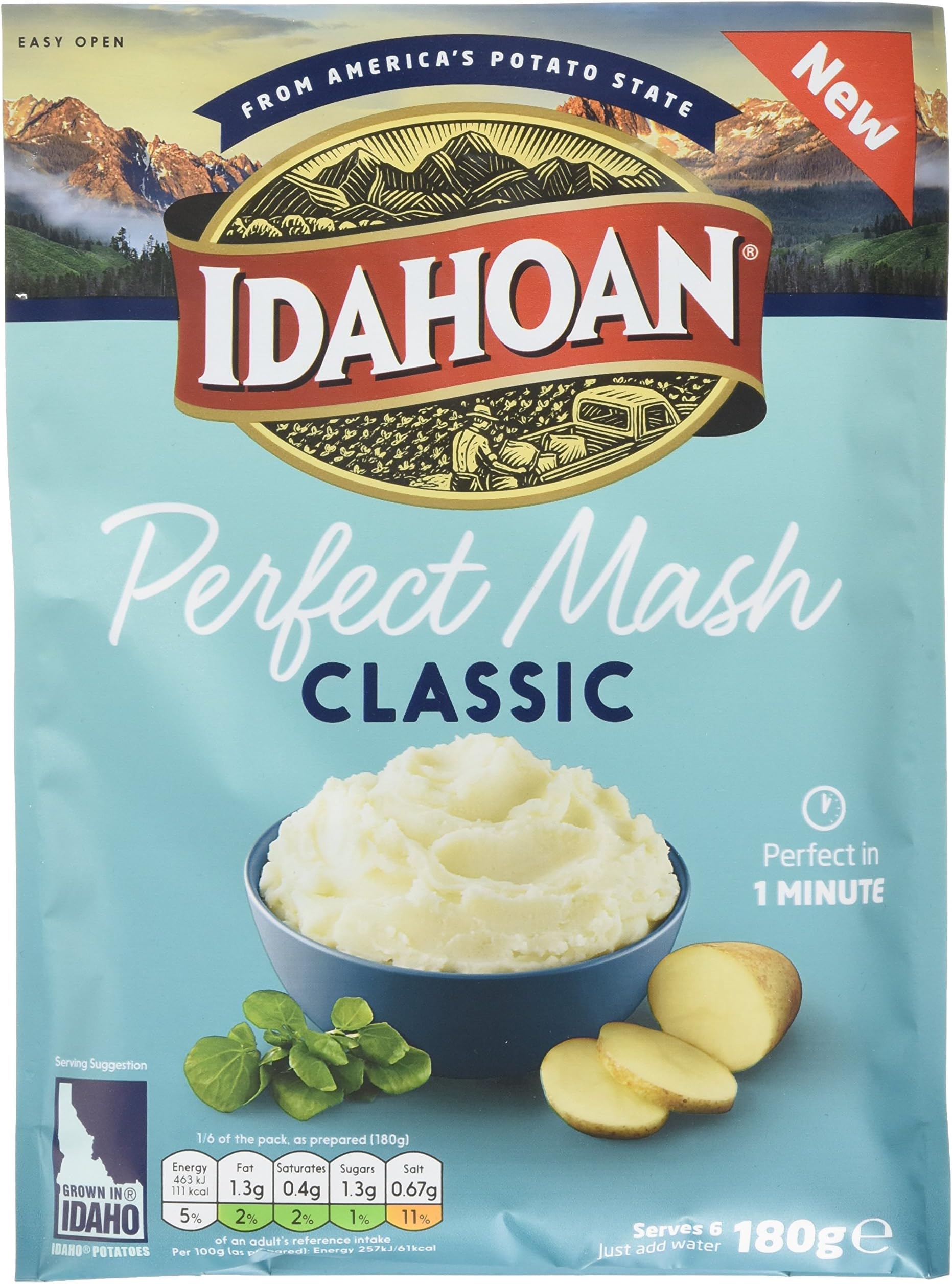 Idahoan Classic Potato Mash, 180 g, Pack of 10