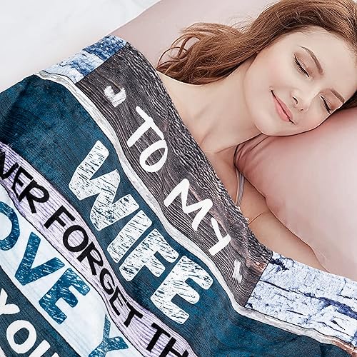 Miniatura 4 de Regalos de aniversario de San Valentín para esposa You are My Life - Mantas de cumpleaños para mi esposa mantas de forro polar suaves para sofá para