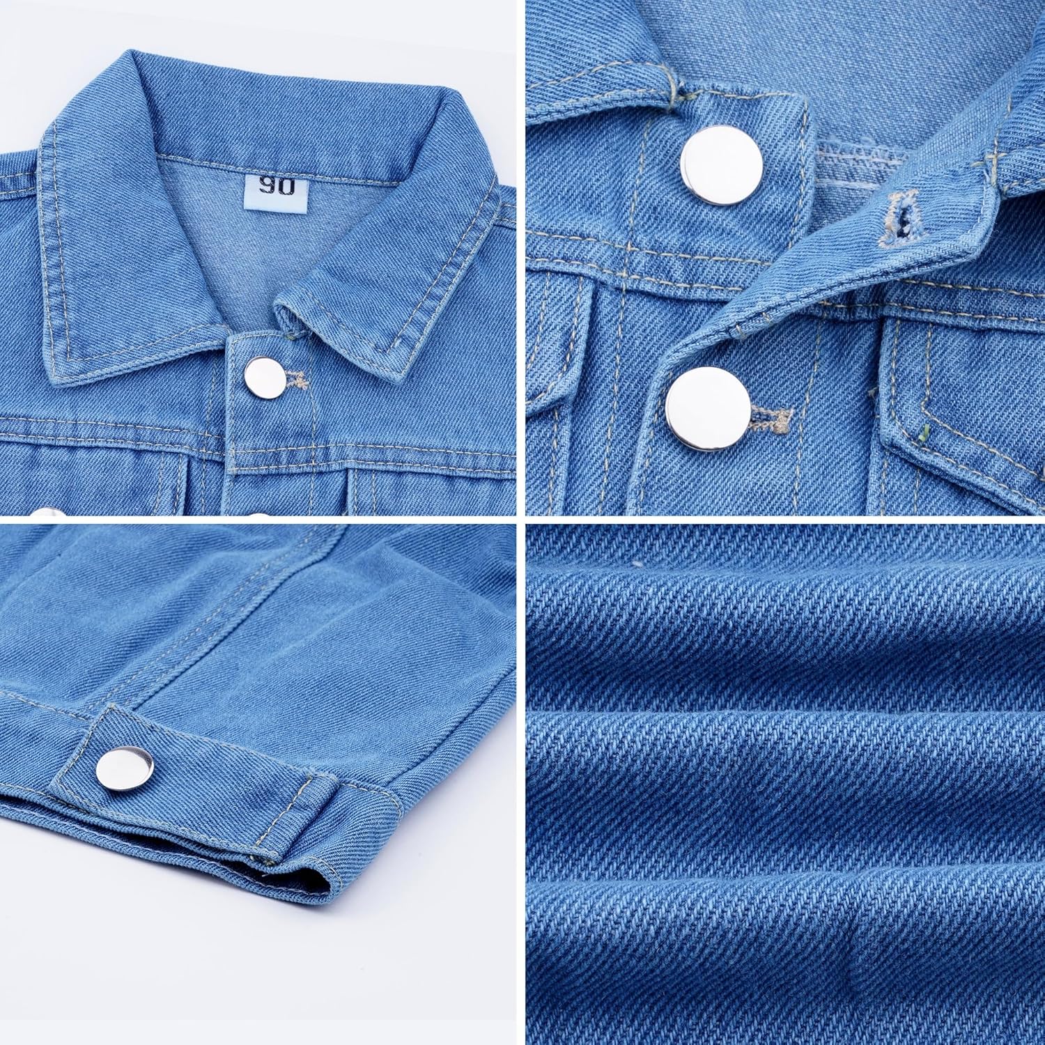 Personalized Jean Jacket for Kids with Name Patches - Custom Toddler Girls Boys Denim Jacket - Spring Fall Clothes - Birthday Christmas Gifts for Children 1-8 - Image 5