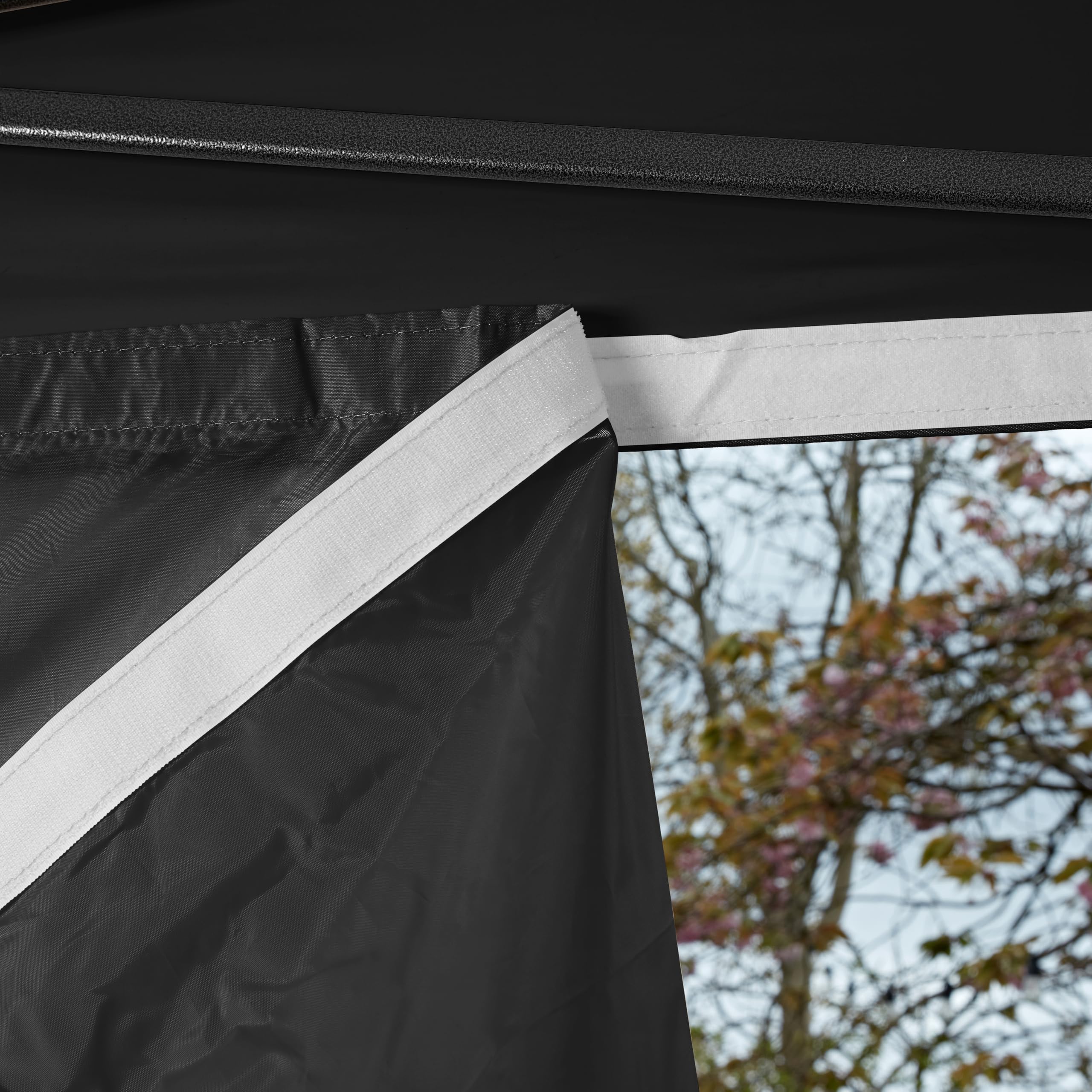 All Seasons Gazebos: Gazebo pop-up 3x3m completamente impermeabile con 4 pareti laterali - Nero