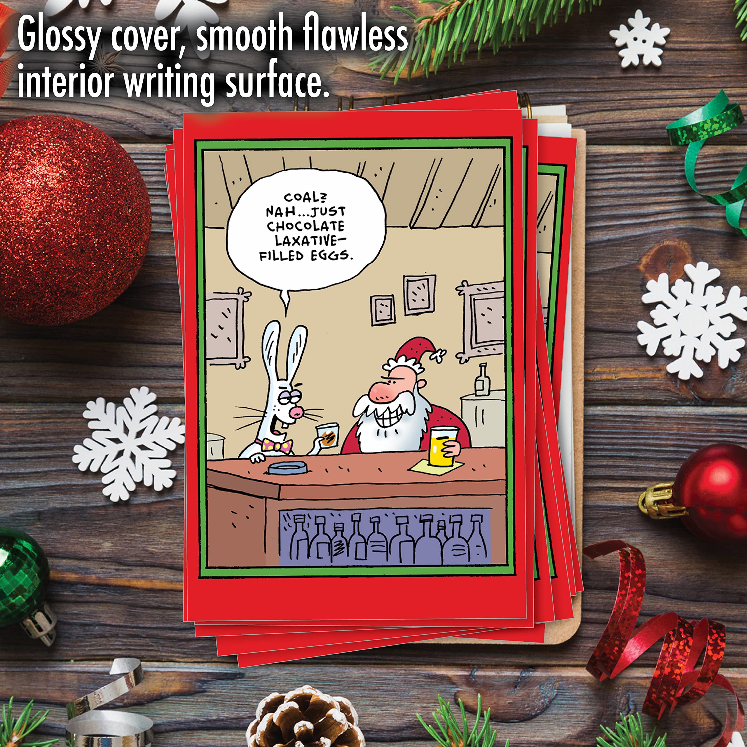 NobleWorks - 12 Hilarious Christmas Greeting Cards - Funny