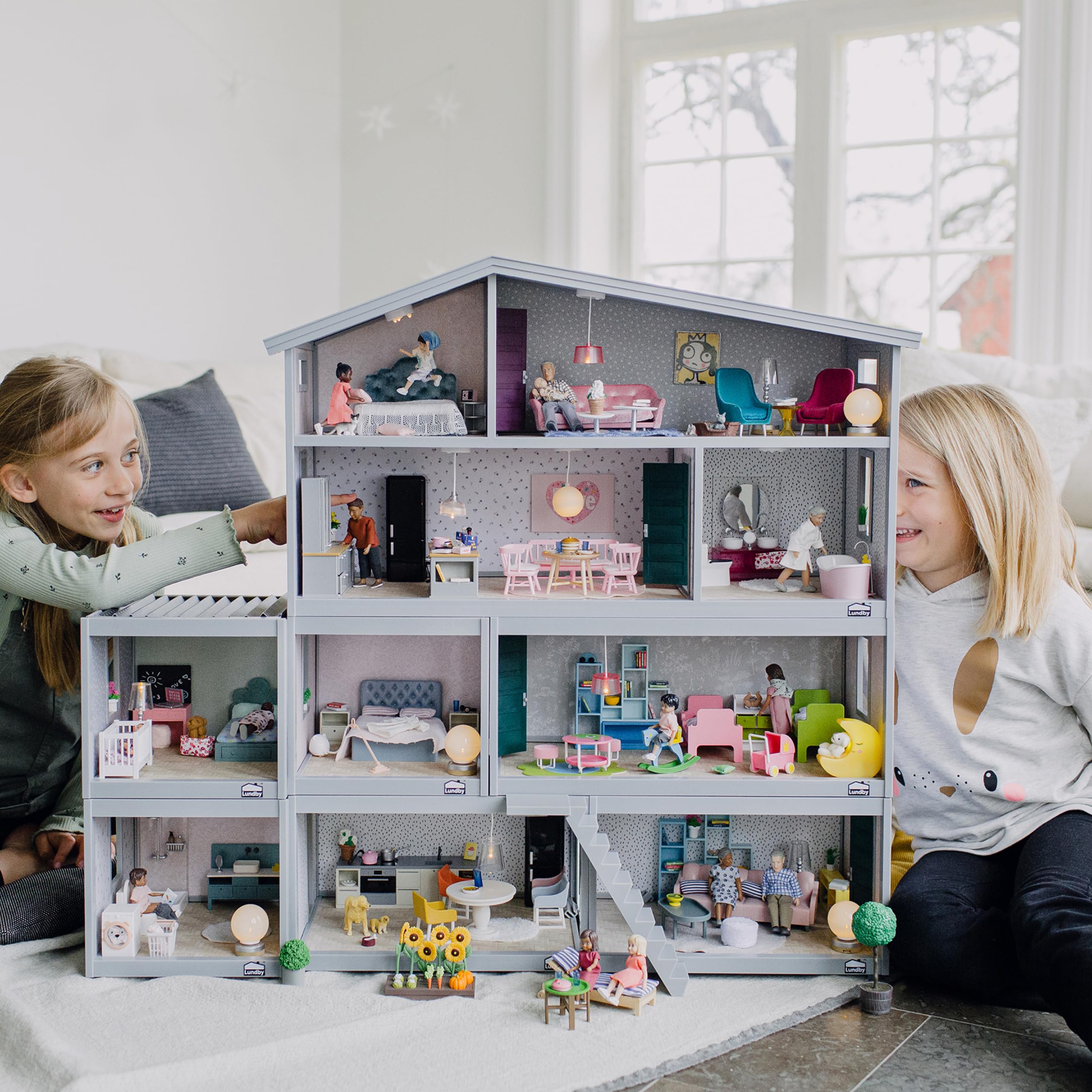 Lundby Dolls House Furniture Kitchen Sink Cupboard Drawers Doll