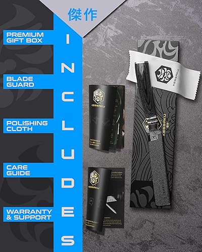 Miniatura 5 de KESSAKU Cuchillo de pelar de 3.5 pulgadas, serie Ronin, acero inoxidable 7Cr17MoV forjado de alto carbono, mango de madera de Pakkawood con