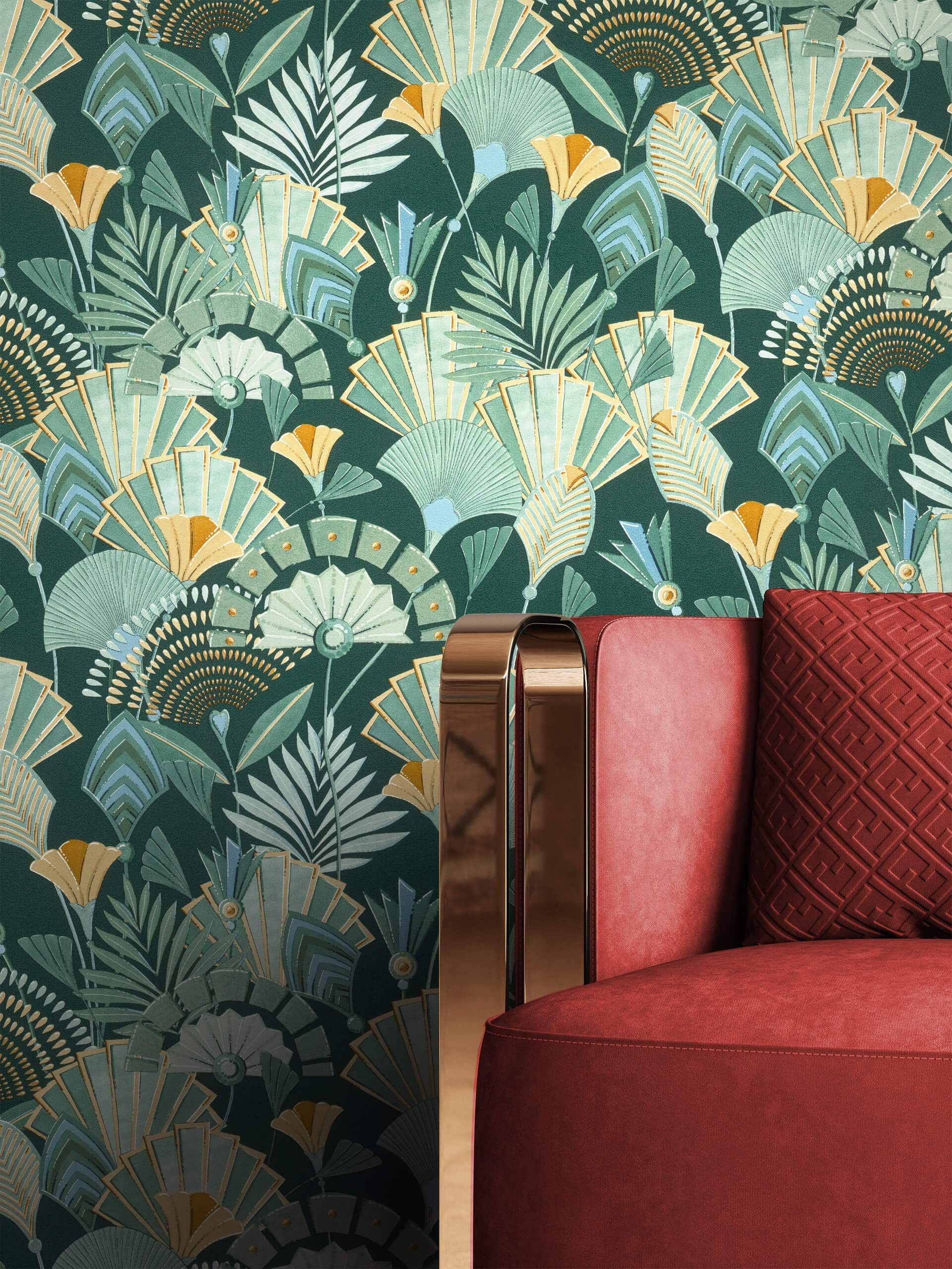 Newroom Papier Peint Vert Jungle Intissé Tropical Feuilles