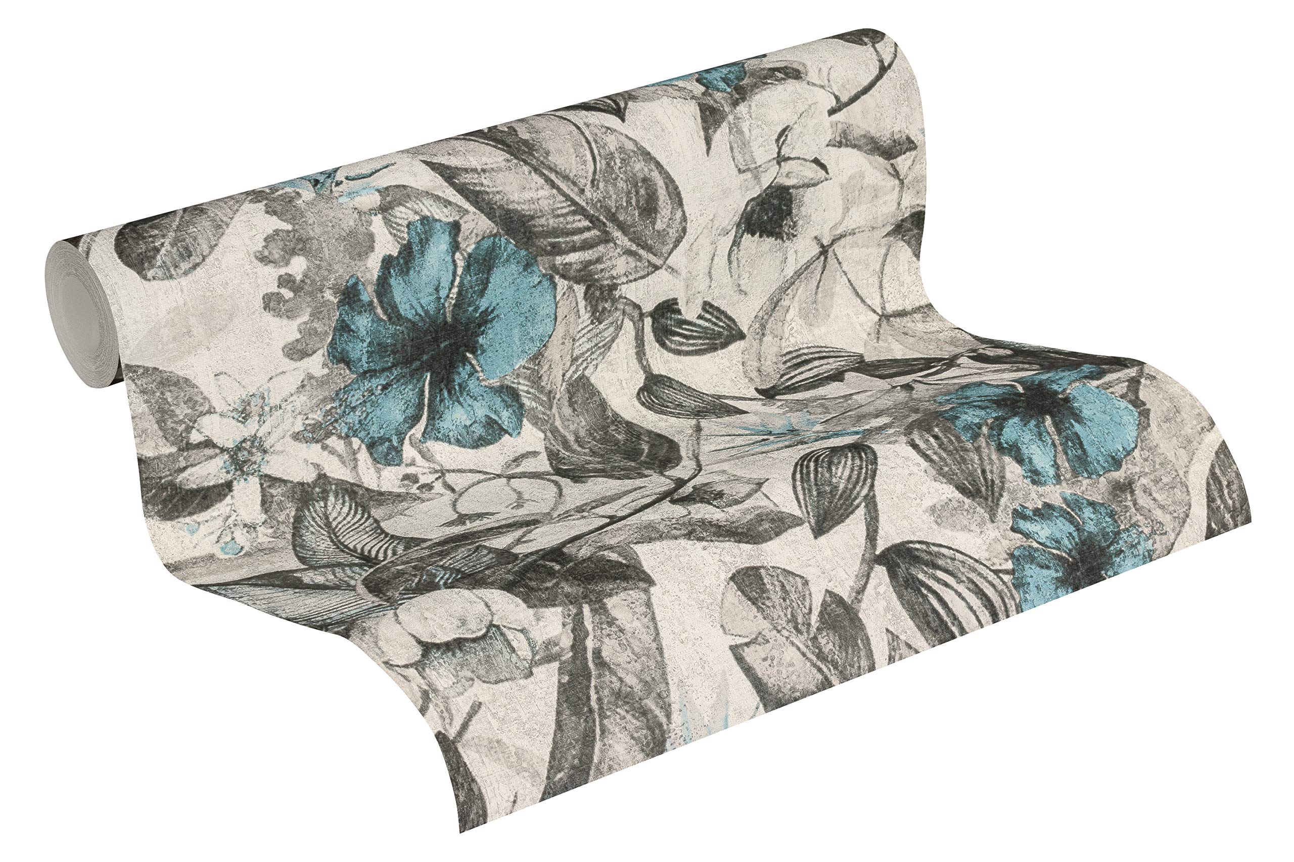 A.S. Création Papier Peint Intissé Greenery Papier Peint Fleuri 10,05 M