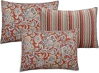 Vista 4 de Cozy Line - Juego de cama de 6 piezas, ropa de cama reversible de algodón reversible con falda de cama, fundas a juego, almohada decorativa