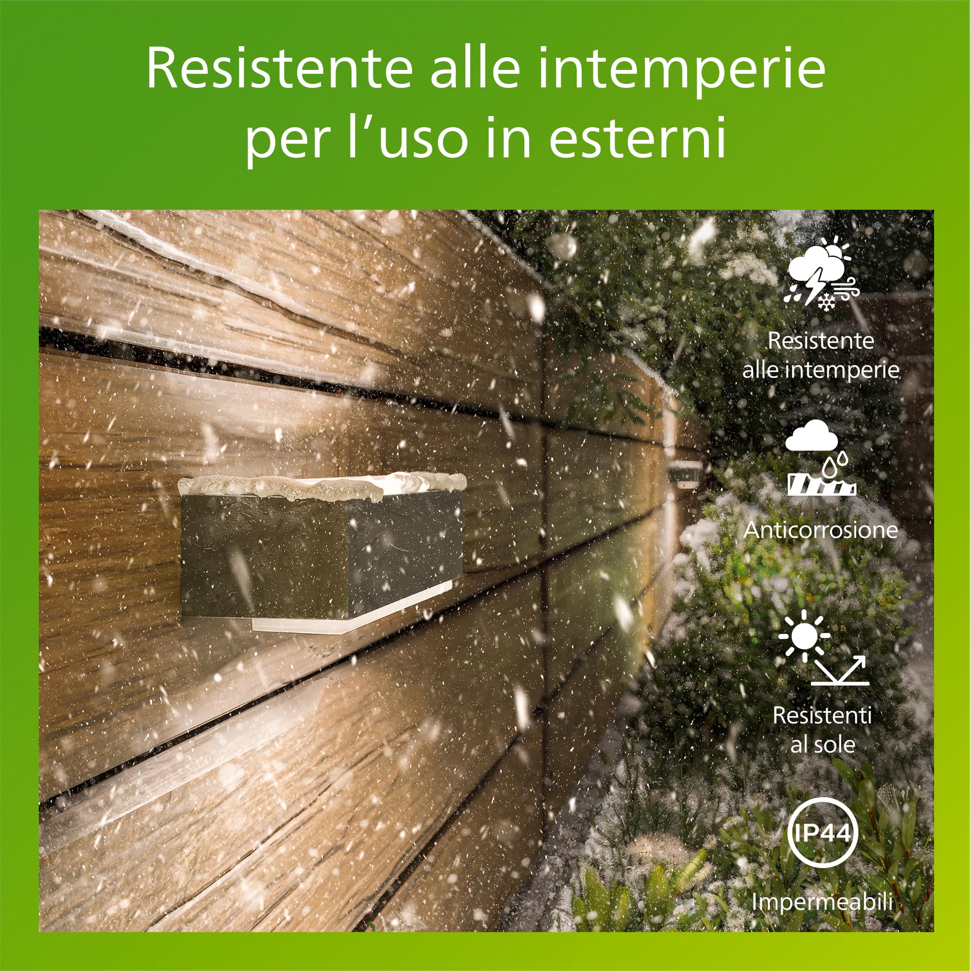 Philips Stratosphere Applique LED, Lampada da Esterno, 9 W, 1.000 lm, Luce Bianca Calda 2.700 K, Resistente a Intemperie IP44, Luce Verticale, LED Integrato, Alluminio, Antracite, Confezione da 2
