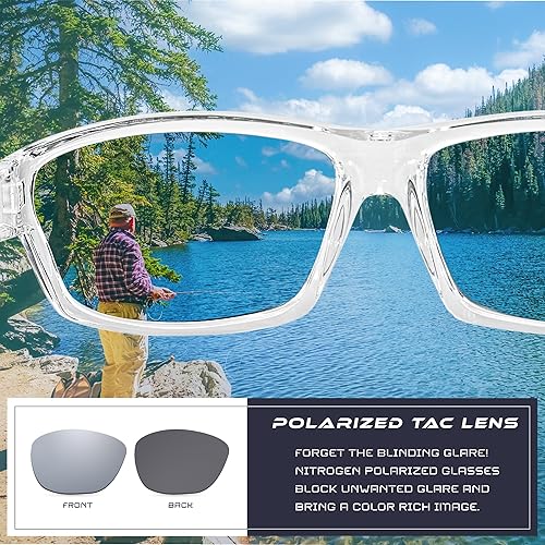 Miniatura 353 de Nitrogen - Gafas de sol deportivas polarizadas envolventes para hombre y mujer, UV400, para conducir, pescar, correr, andar en bicicleta, gafas