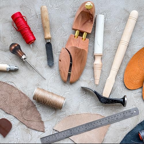 Miniatura 7 de Paquete de 4 herramientas de punzón con forma de calabaza, mango de madera, herramienta de punzón para punzón de cuero, para manualidades, bolsa de