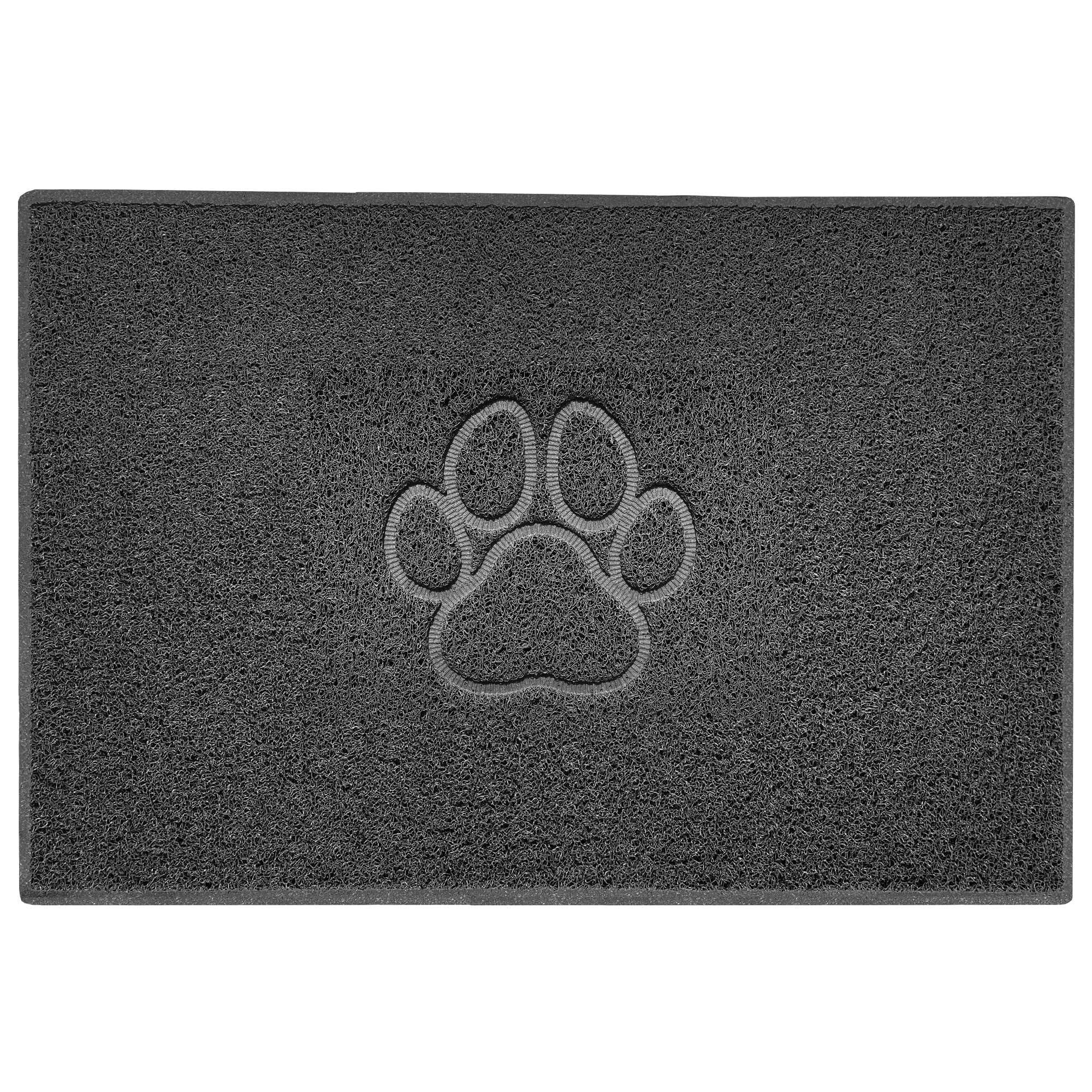 Nicoman Paw Embossed Shape Door Mat Dirt-Trapper Washable Barrier Doormat-Dark Grey (Watertight Rubber-Back)-X Large (120x80cm)