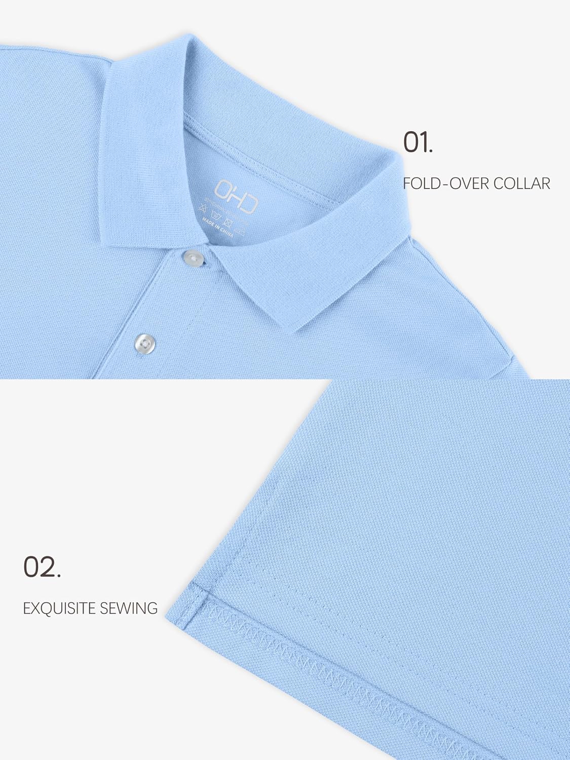 3 Pack School Uniform for Boys Polo Shirt Cotton Uniform Shirts for 3-14Y image 2