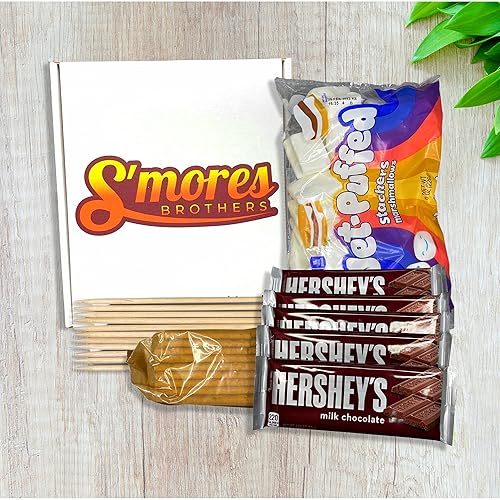 Miniatura 4 de S'mores Kit de S'mores Brothers  Crea 12 golosinas S'mores de tamaño completo  Incluye palitos para asar, malvaviscos, chocolate y galletas Graham
