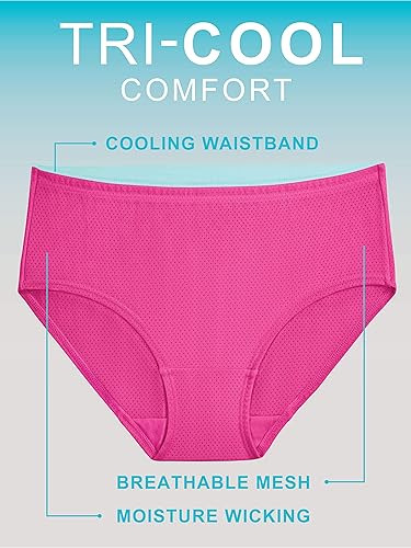 Miniatura 7 de Fruit of the Loom - Ropa interior transpirable de mujer, absorbe la humedad para mantenerte fresca y cómoda, disponible en talla extra grande