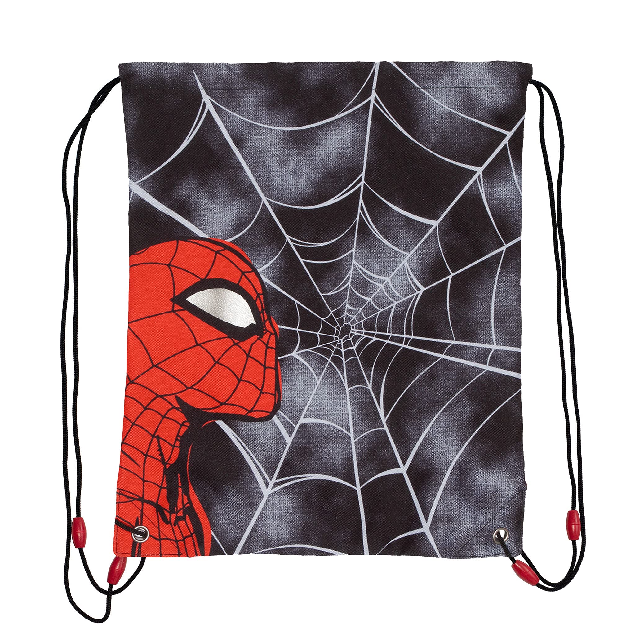 PopgearMarvel Comics Spiderman Web Head Gym Bag, Kids, One Size, Black, Official Merchandise, Black, One Size