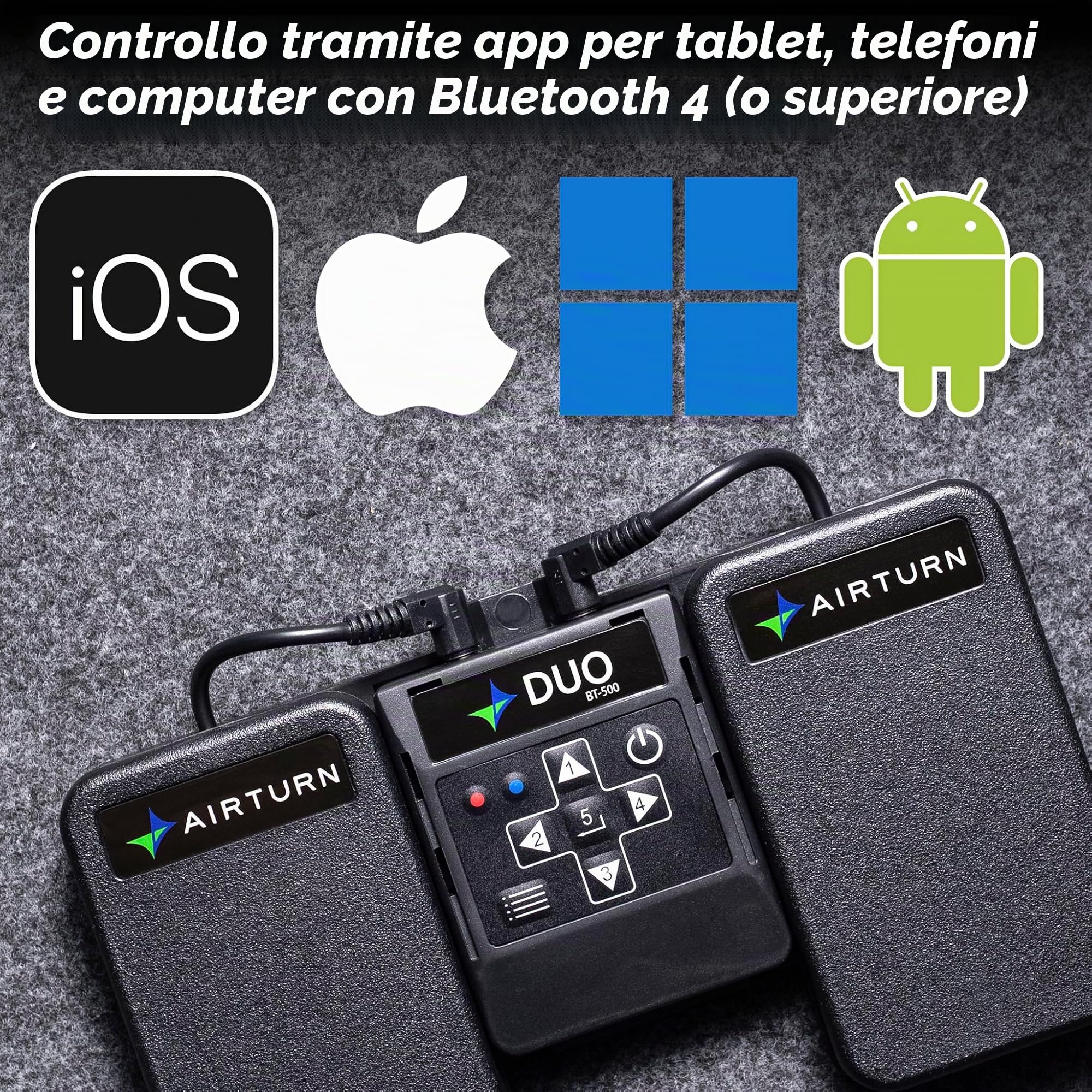 Air Turn Controller interruttore a pedale Bluetooth (DUO500)