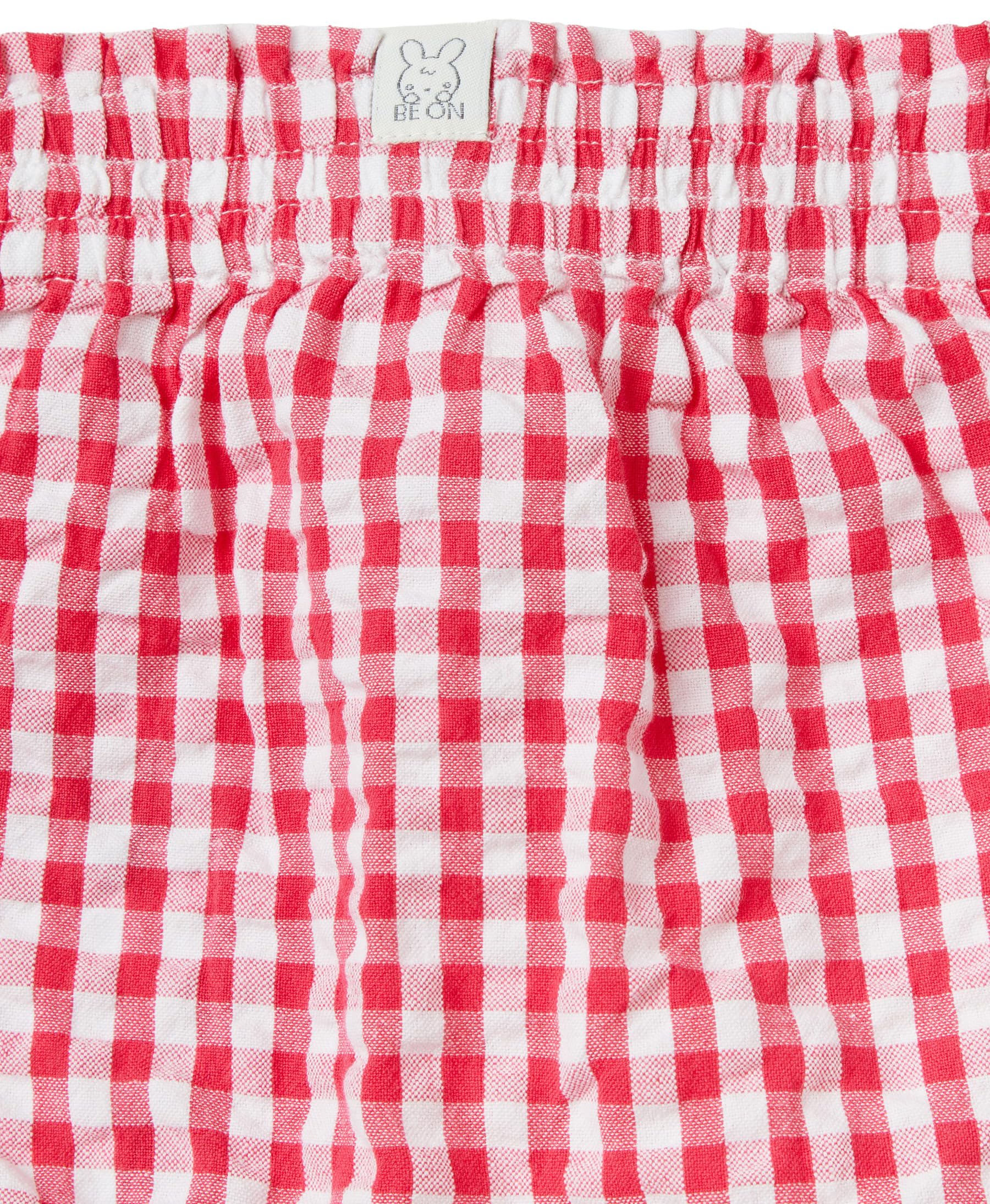 Image secondaire de Short en Coton Seersucker Fille - Rose 12 Mois