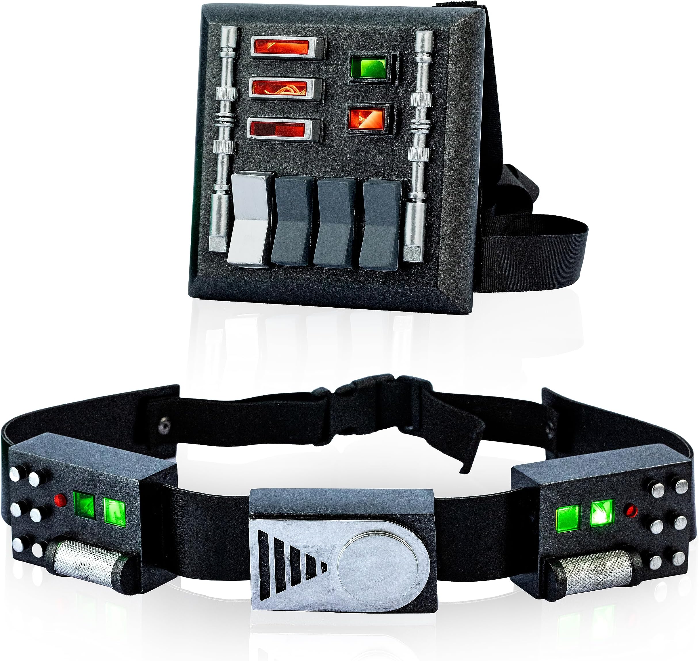 EP.4 Black Lord Chest Plate Box and Belt Buckle with Lights Costume Props for Men, 3D Model New Version