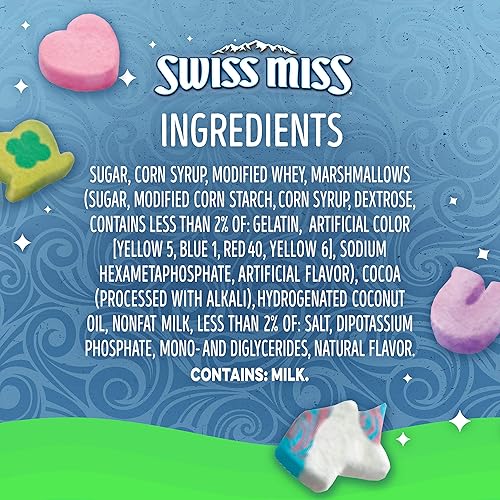 Miniatura 3 de Swiss Miss Mezcla de cacao caliente con sabor a chocolate con leche y malvaviscos de la suerte, 12 unidades, 9.18 onzas