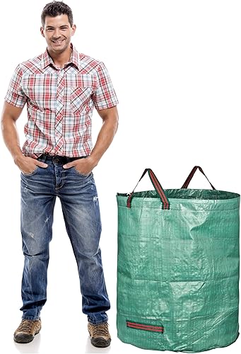 Miniatura 8 de GardenMate Paquete de 3 bolsas de basura reutilizables profesionales de 80 galones (33 pulgadas de alto, 26 pulgadas de profundidad)  Bolsas de
