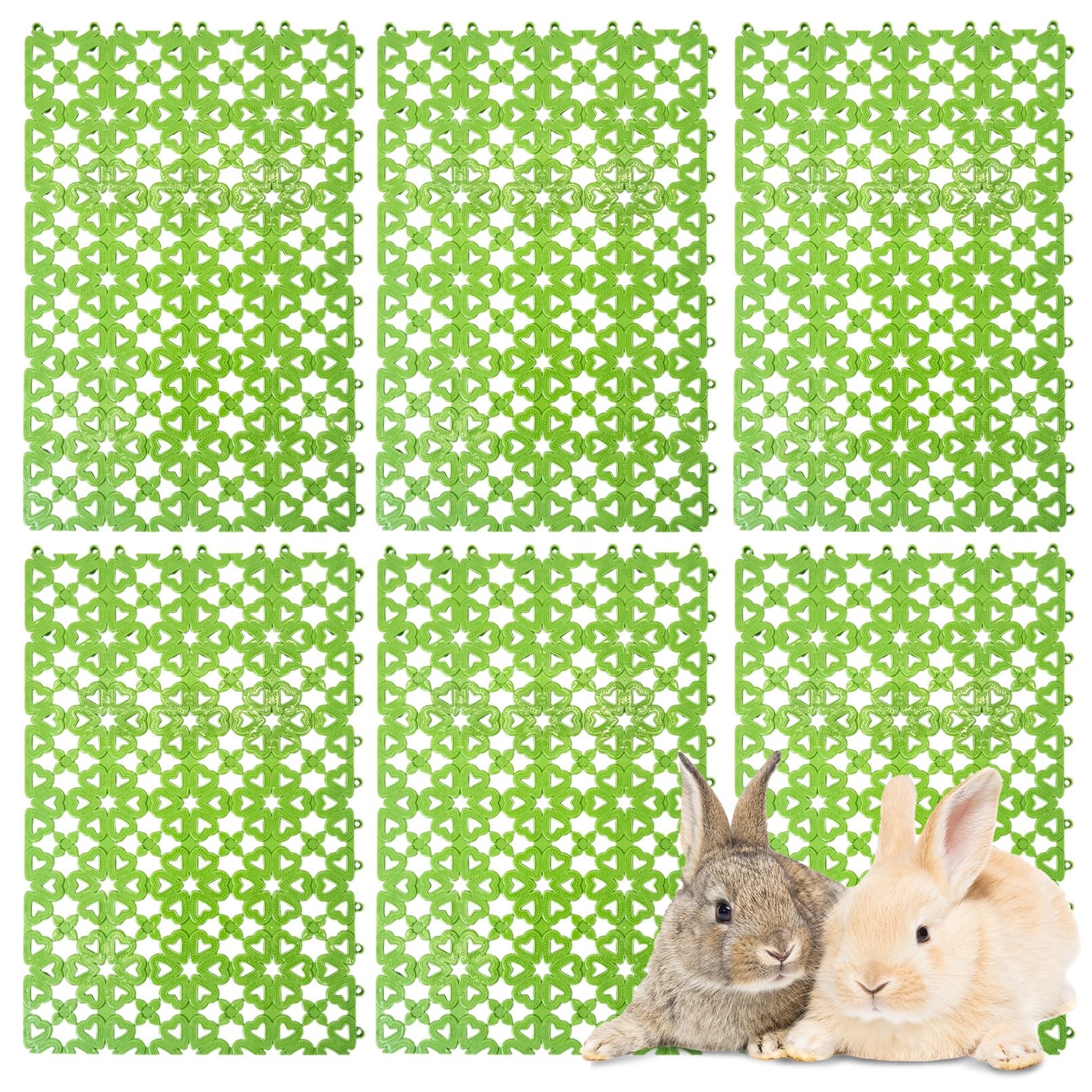 Plastic Rabbit Mat Hole Design Leak Proof Pet Mats Kathson 8PCS Rabbit Feet Pad Plastic ...