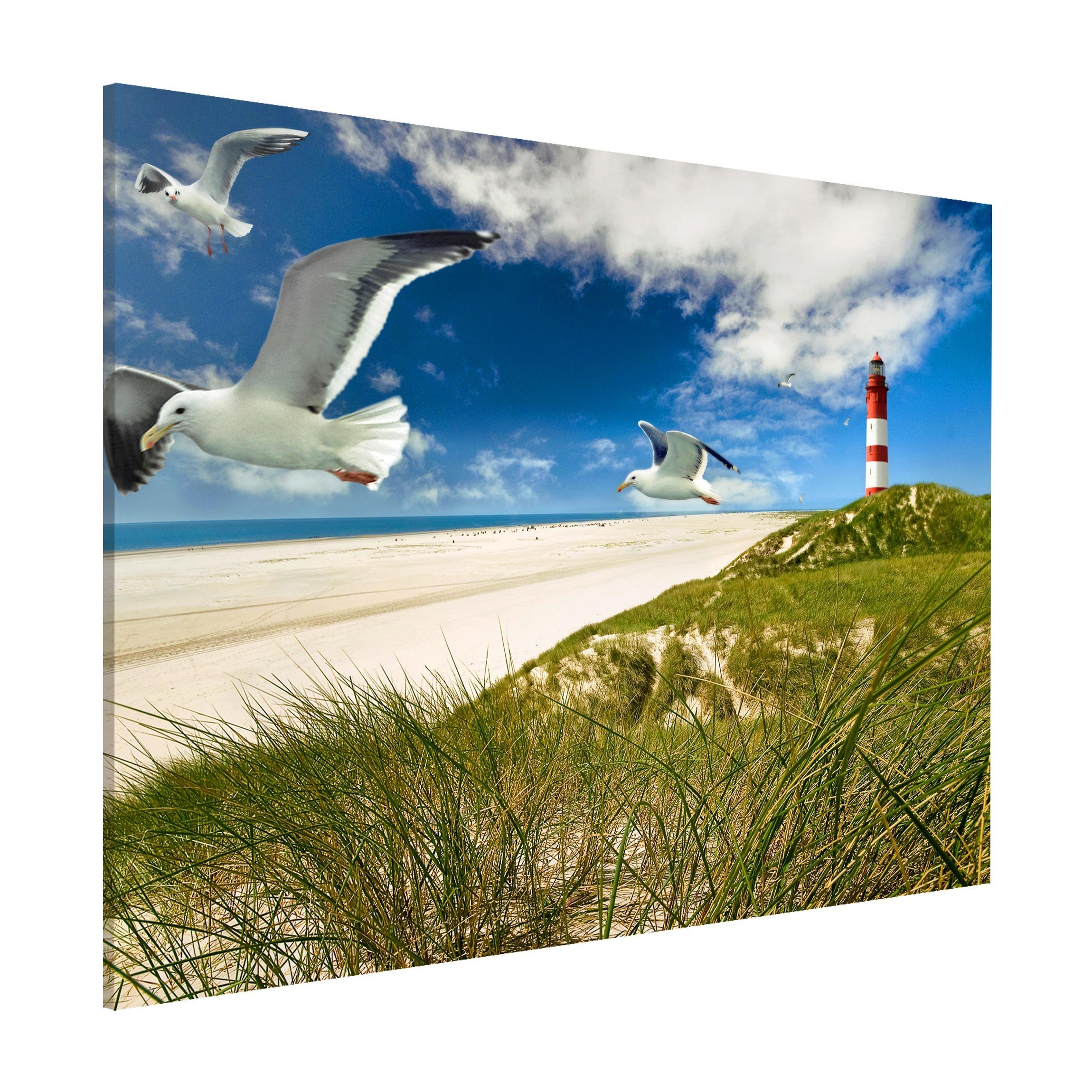 micasia Magnettafel Pinnwand für Magnete Strand Meer Natur Magnetboard - Magnetwand Made in Germany - Kunstkopie Modern Notiztafel blau Küche Flur Büro Visionboard WBMT_1965 (40x30cm)